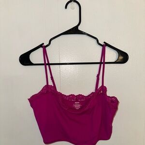 Skims pink crop top